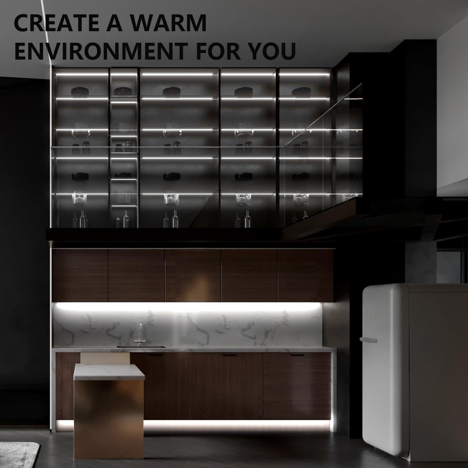 ollrieu 10ft White LED Strip Lights,12V Dimmable Tape Lighting - image 4