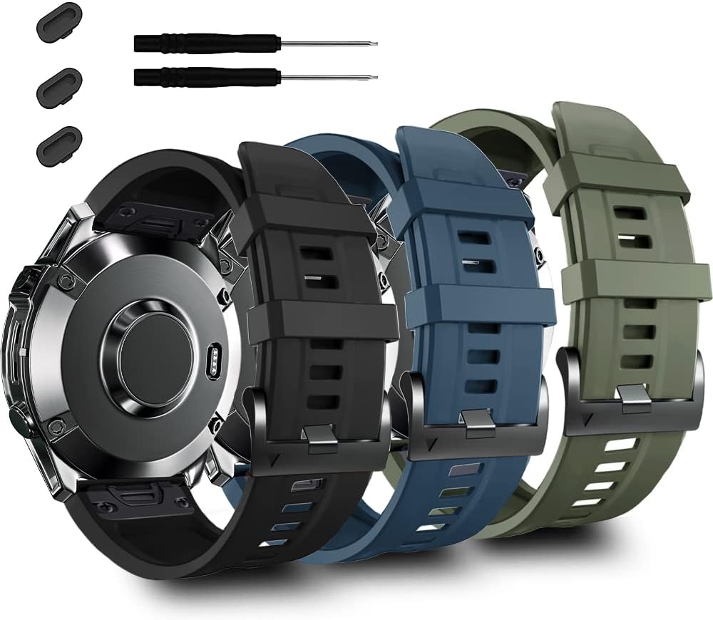 ZPJPPLX 22mm Sport Silicone Band Compatible with Garmin Fenix8 AMOLED - image 1