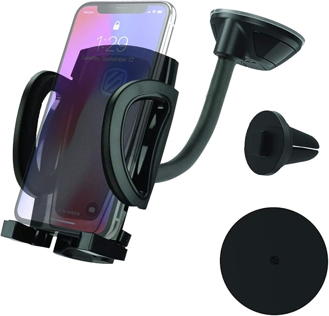 Scosche IHW10-SP1 4-in-1 Car Phone Holder Windshield, Dashboard, Vent - image 1