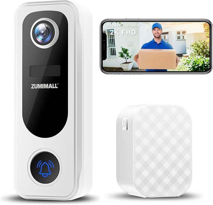ZUMIMALL Doorbell Camera Wireless - 2K Video Doorbell Wireless - image 1