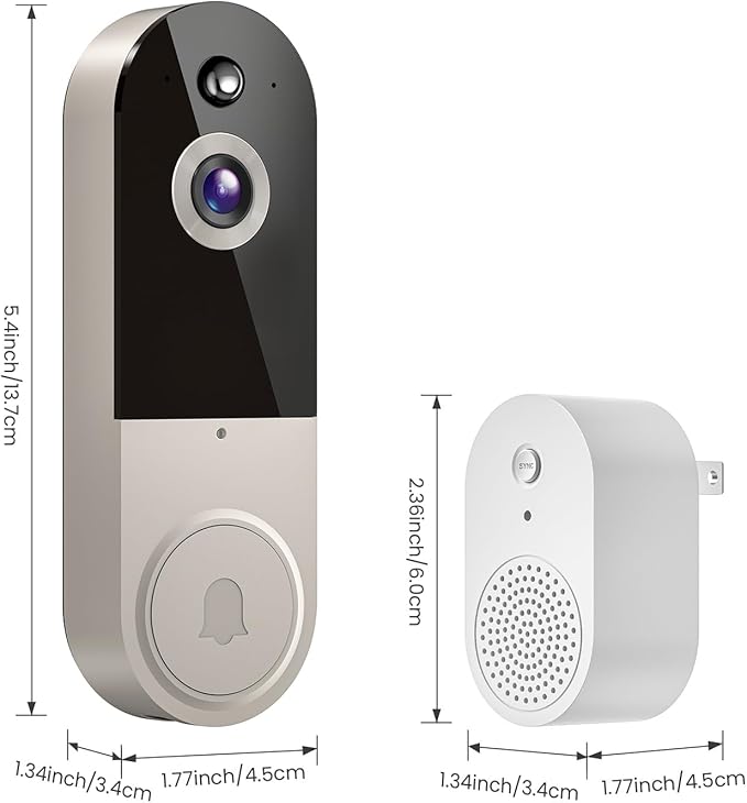 Lunelyx 1080P Video Doorbell Camera, Wireless Indoor/Outdoor - image 9