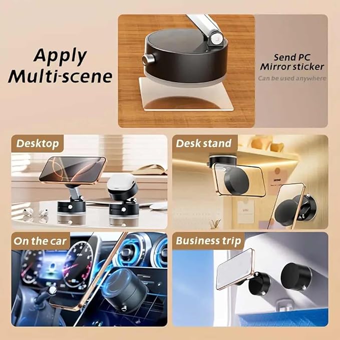 Oudvaker Foldable Magnetic Vacuum Phone Holder - Everyday Use - image 2