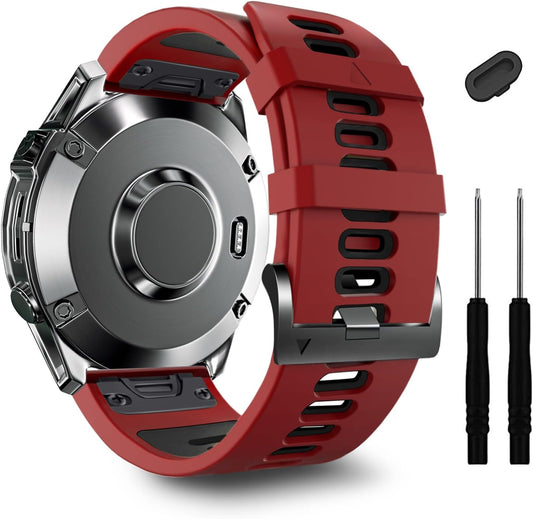 ZPJPPLX 22mm Sport Silicone Band Compatible with Garmin Fenix8 AMOLED - image 1