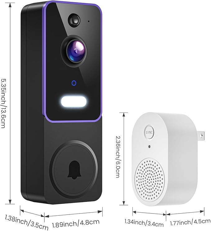 SwagBuzz 1080p Wireless Wi-Fi Video Doorbell Camera with AI Motion - image 2