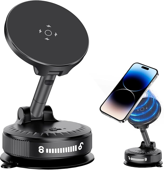 Lamway Magsafe car Mount 108 LBS Strongest Suction & 3600 gf Strongest - image 1