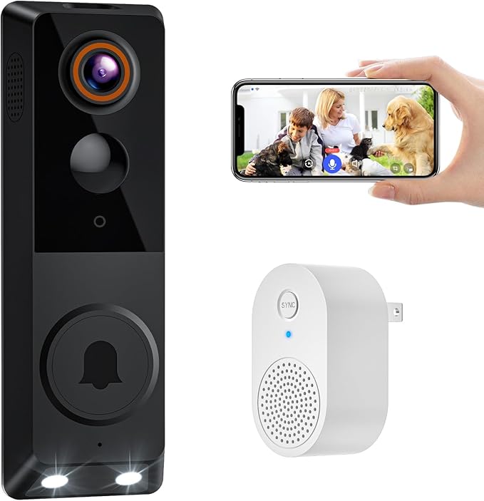 MeshSear 1080p Wireless Doorbell Camera with Indoor Receiver - image 1
