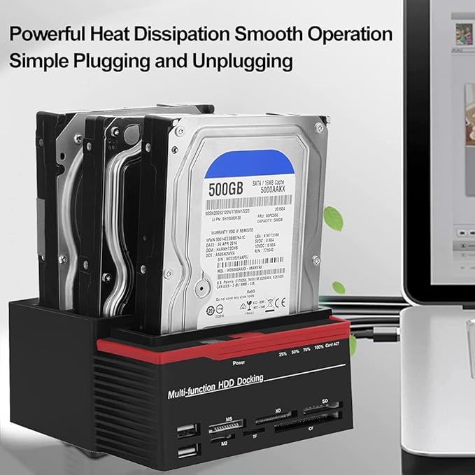 Zopsc USB 3.0 SATA/IDE HDD Docking Station Three-Bay Offline Clone HUB - image 3