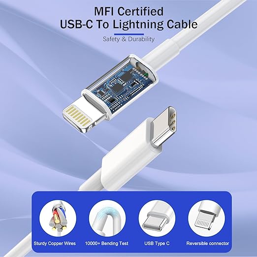 Vagavo 【Apple MFi Certified】Fast Charger iPhone,Fast i Phone Charging - image 4