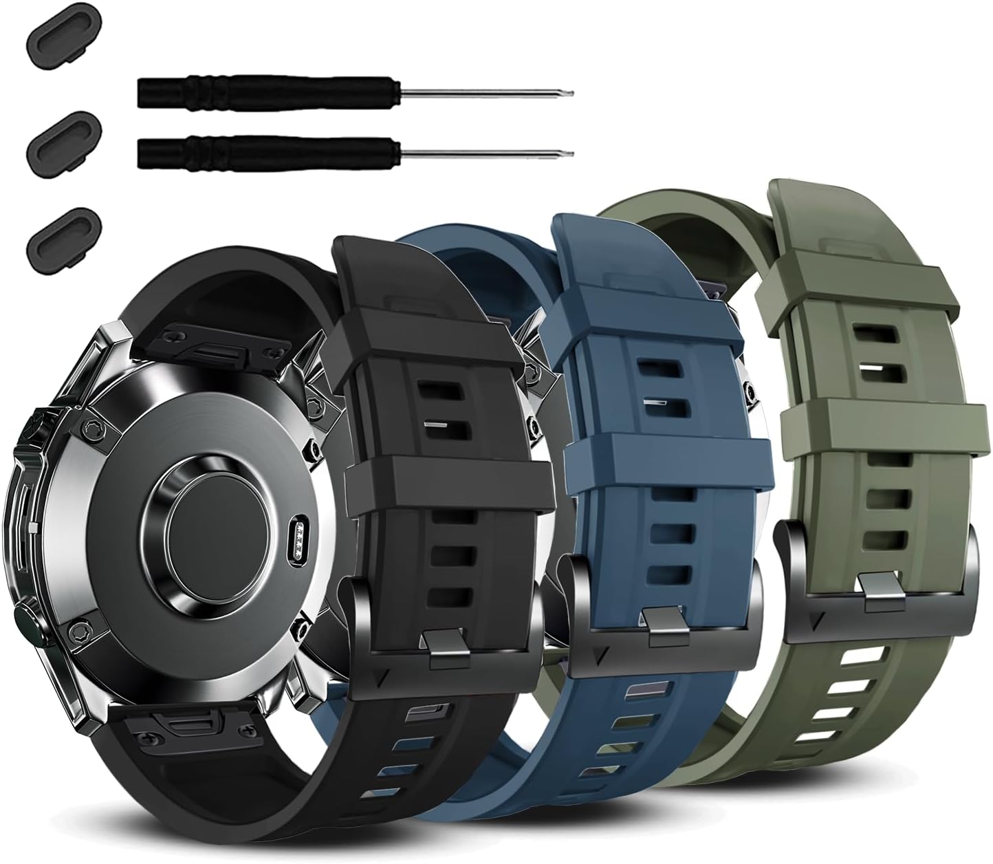 ZPJPPLX 22mm Quick-Fit Silicone Band Compatible with Garmin Fenix 8 - image 1