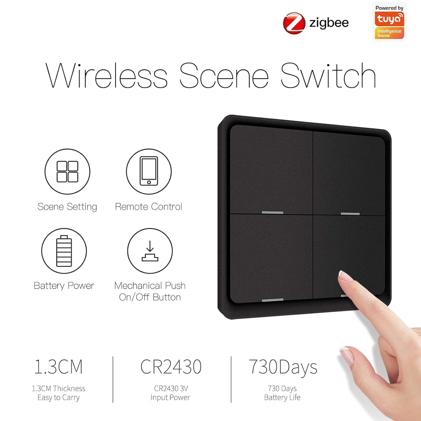 MOES ZigBee Wireless Remote Control Smart Switch Wall Panel - Everyday Use - image 2