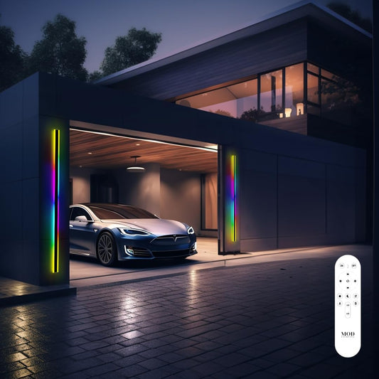 MOD LIGHTING 𝗠𝗢𝗗 𝗟𝗜𝗚𝗛𝗧𝗜𝗡𝗚 Haylen RGB Long Outdoor Wall Lights - image 1