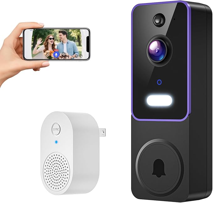 SwagBuzz 1080p Wireless Wi-Fi Video Doorbell Camera with AI Motion - image 1