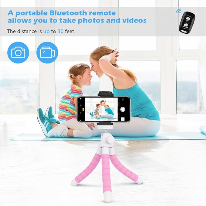 Ubeesize Portable Tripod Stand with Wireless Remote & Clip - image 2