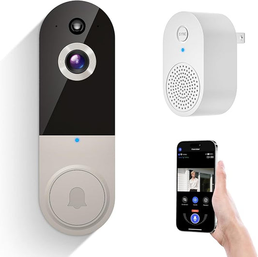 SearByte 1080p Wireless WiFi Smart Video Doorbell Camera with doorbell - image 1