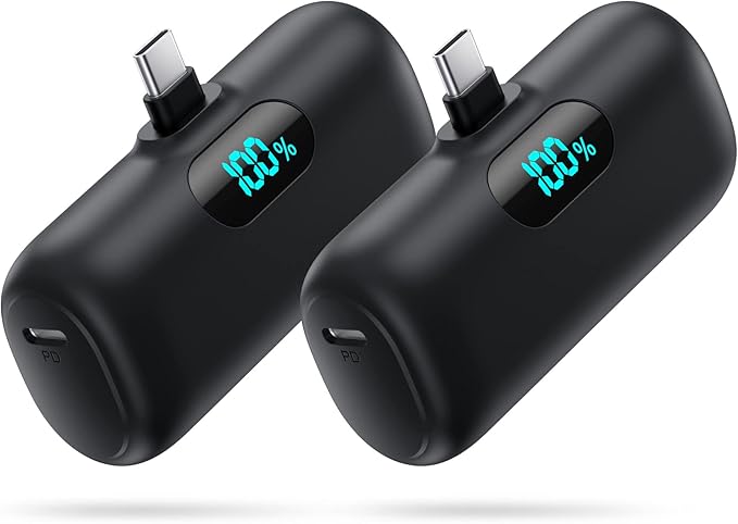 Swyop [2-Pack] Mini Portable Charger 5000mAh Power Bank,3A PD USB C - image 1