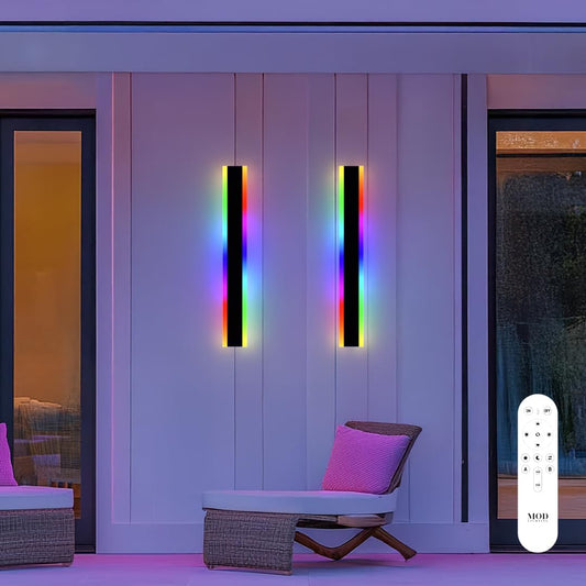 MOD LIGHTING 𝗠𝗢𝗗 𝗟𝗜𝗚𝗛𝗧𝗜𝗡𝗚 Haylen RGB Long Outdoor Wall Lights - image 1