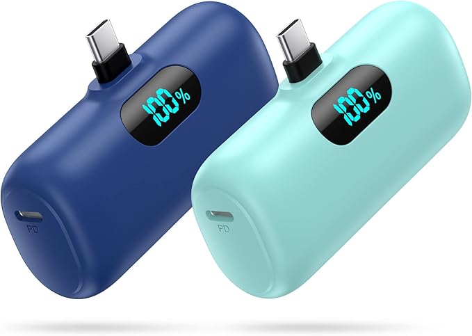 Swyop [2-Pack] Mini Portable Charger 5000mAh Power Bank,3A PD USB C - image 1