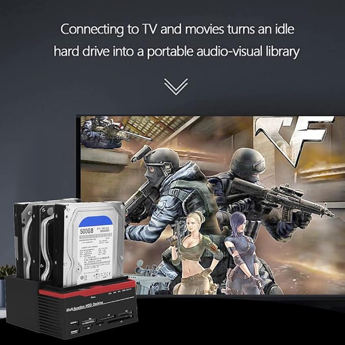 Zopsc USB 3.0 SATA/IDE HDD Docking Station Three-Bay Offline Clone HUB - image 2