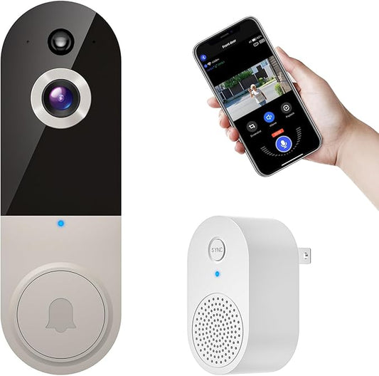MeshSear 1080p Wireless Video Doorbell Camera with Indoor Receiver - image 1
