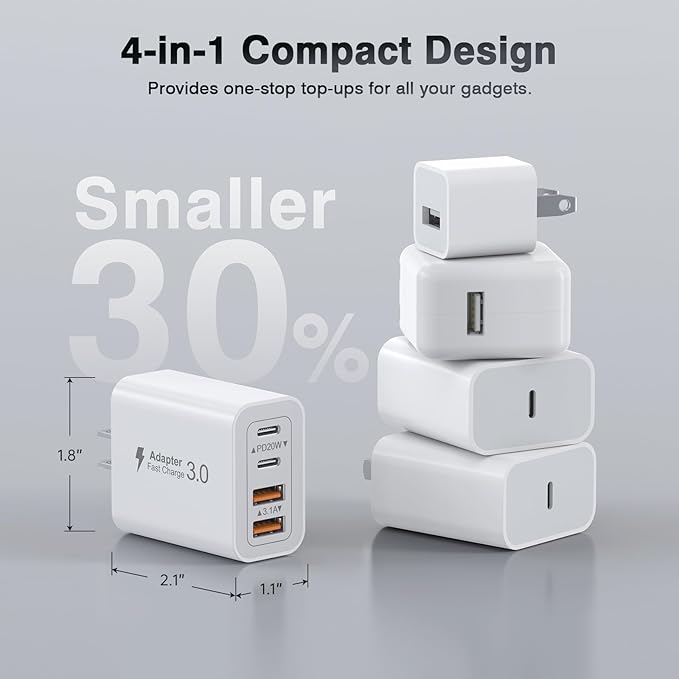 Dulums [3-Pack] USB C Wall Charger, 40W Fast USB C Charger Block - image 8