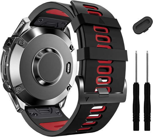 ZPJPPLX 22mm Sport Silicone Band Compatible with Garmin Fenix8 AMOLED - image 1