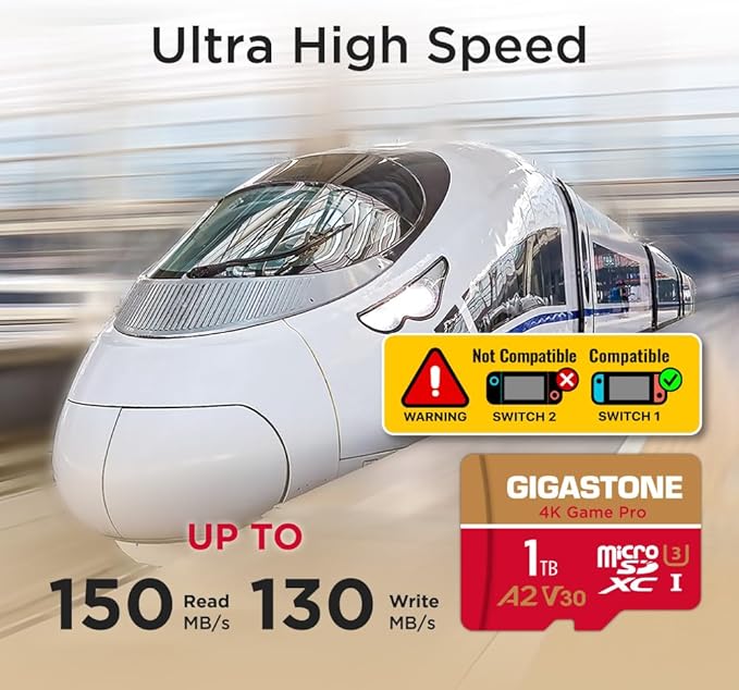 [5-Yrs Free Data Recovery] GIGASTONE 1TB Micro SD Card, 4K Game Pro - image 3