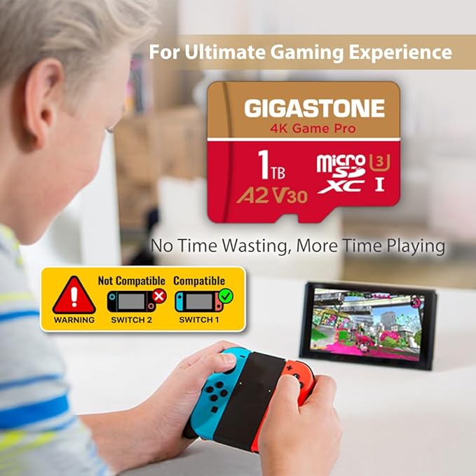 [5-Yrs Free Data Recovery] GIGASTONE 1TB Micro SD Card, 4K Game Pro - image 5