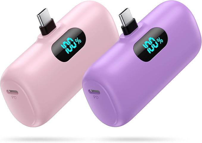 Swyop [2-Pack] Mini Portable Charger 5000mAh Power Bank,3A PD USB C - image 1