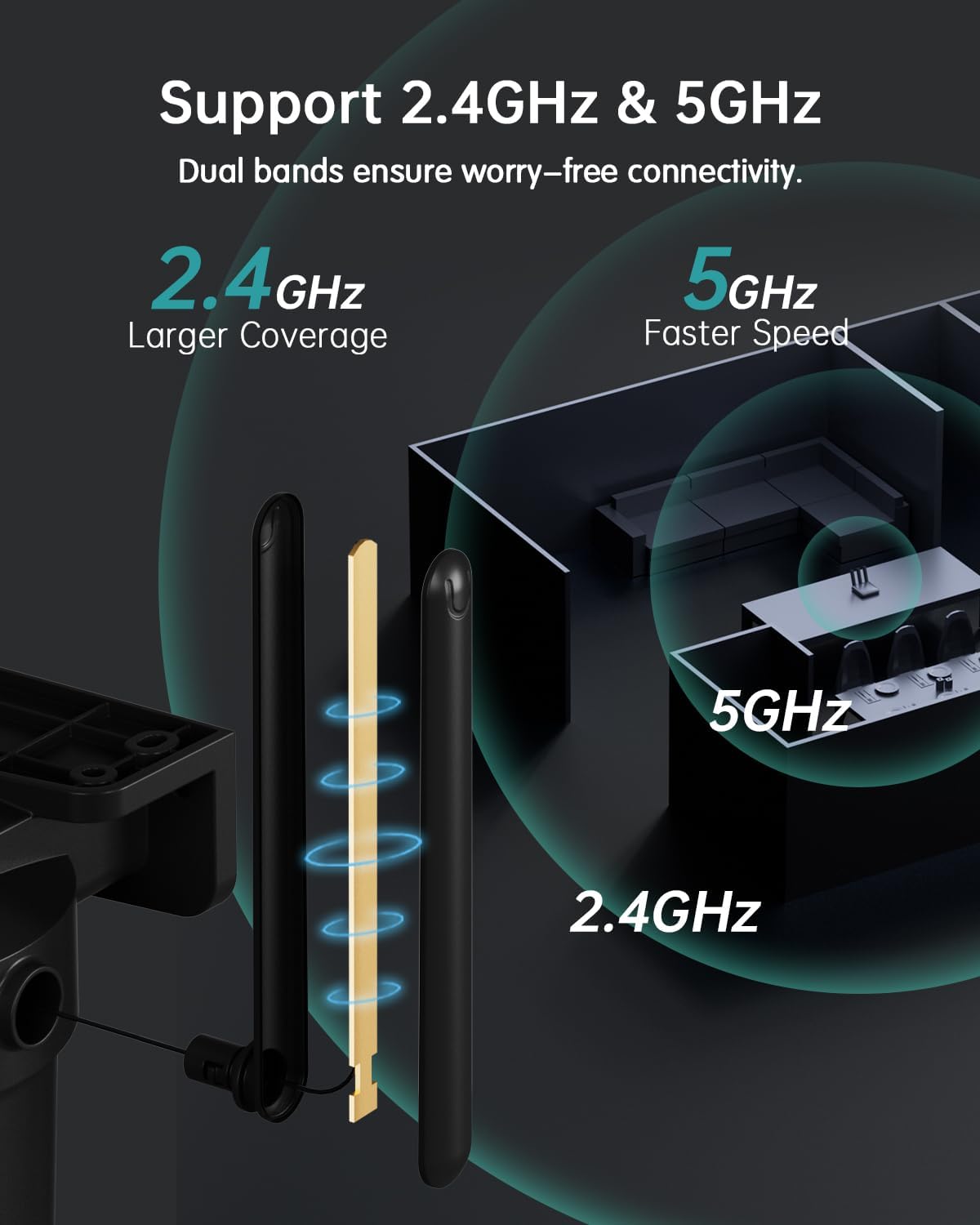 ZUMIMALL 5MP 5G WiFi Security Camera 2-Pack Black, 24/7 Recording - image 4