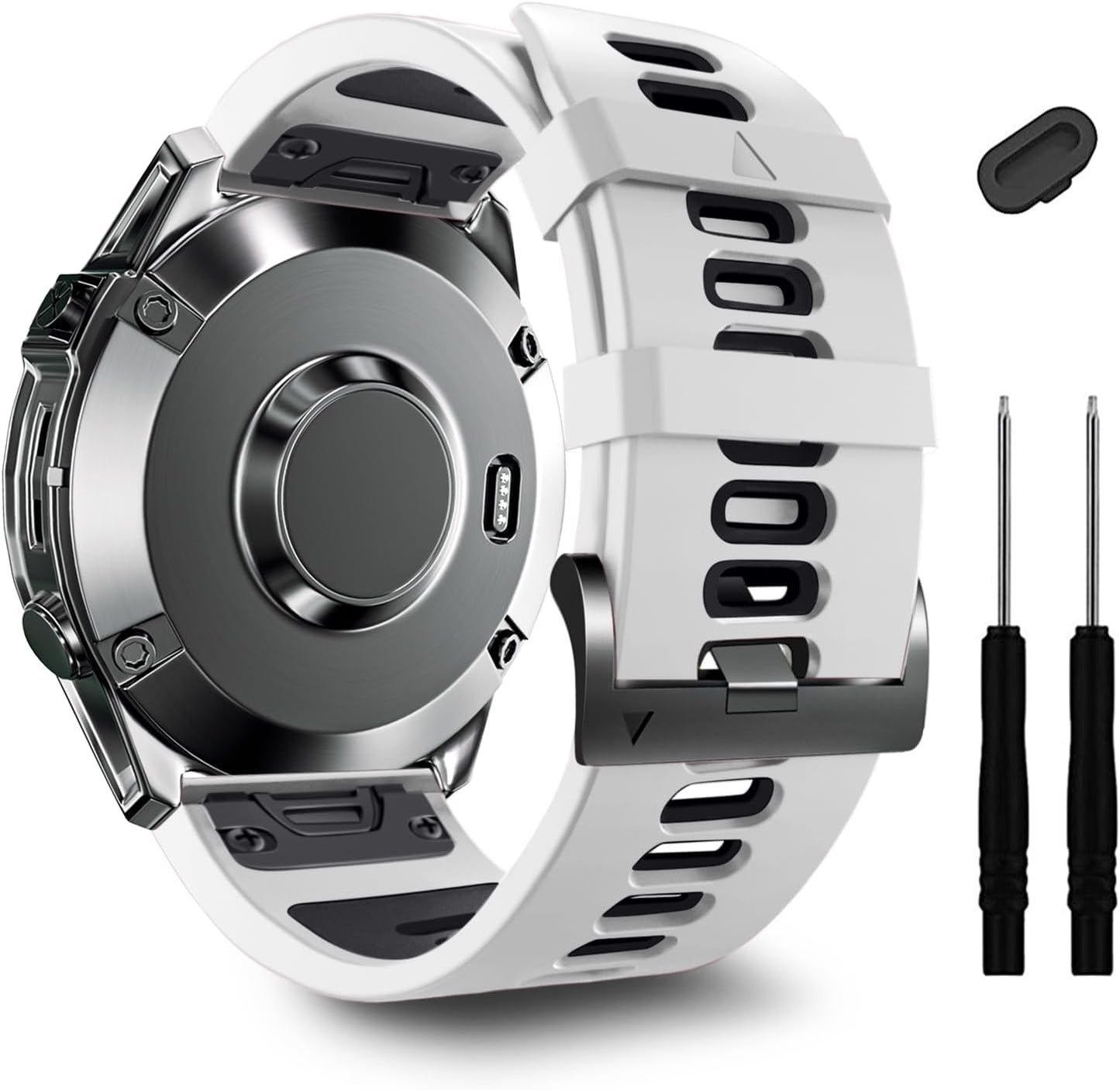 ZPJPPLX 22mm Sport Silicone Band Compatible with Garmin Fenix8 AMOLED - image 1