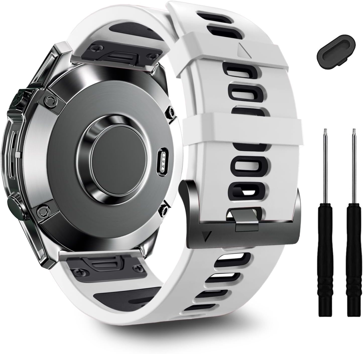 ZPJPPLX 22mm Sport Silicone Band Compatible with Garmin Fenix8 AMOLED - image 1