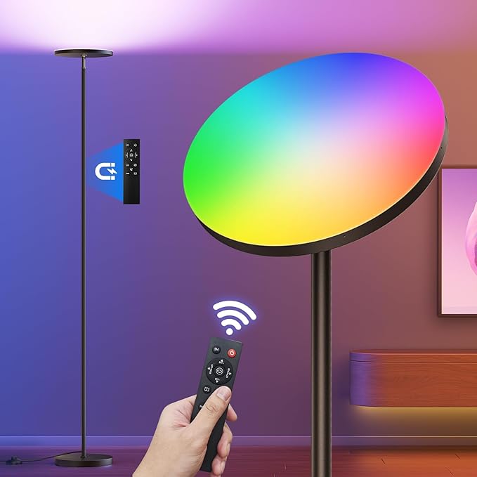 FULSUNT 𝐑𝐆𝐁 Torchiere Floor Lamps for Living Room - Everyday Use - image 8