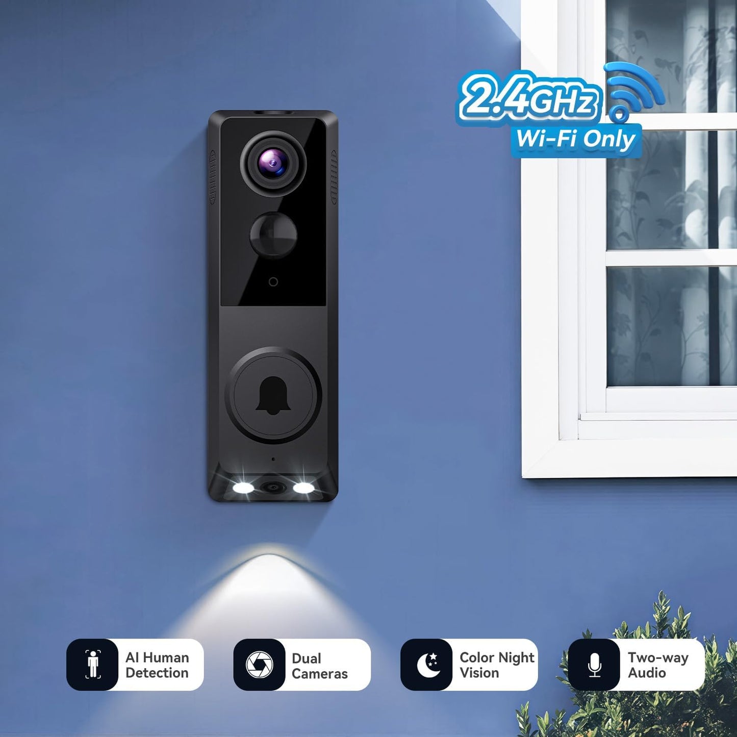ClipBlur 1080P Dual Camera Wireless Video Doorbell with Doorbell - image 2