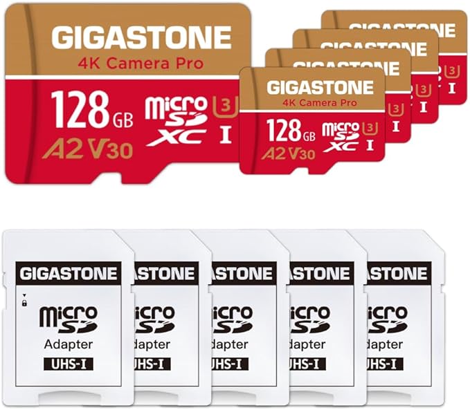 [5 Years Free Data Recovery] Gigastone128GB Memory Card 5-Pack - image 1