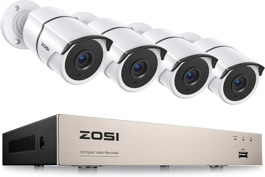 ZOSI 8CH 5MP Lite Home Security Camera System with 1-Way Audio,4x - image 1