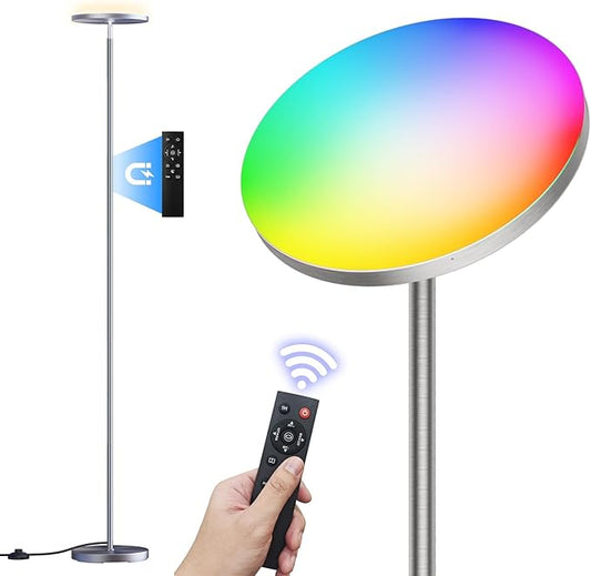 FULSUNT 𝐑𝐆𝐁 Torchiere Floor Lamps for Living Room - Everyday Use - image 1