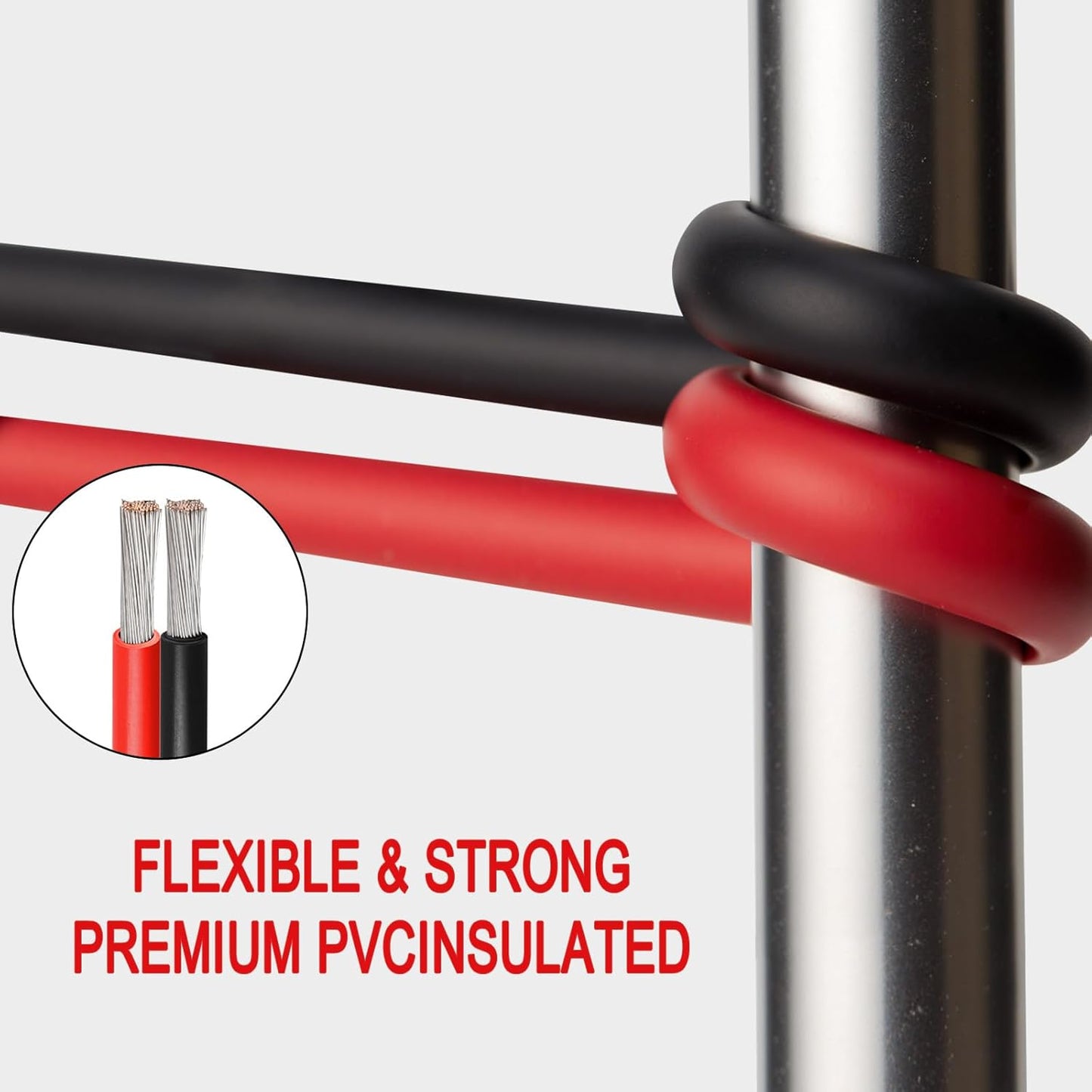 12 Gauge 10FT 2 Conductor Silicone Electrical Wire, 12 AWG Red Black 3.3mm Wire Cord,12V/24V DC Low Voltage/Tinned Copper Wire/2 Wires for Automotive Wire LED Strips Lamp Lighting Marine(3.1M/10FT)