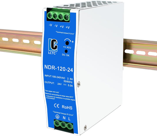 LCLCTC (4pcs) 24Vdc Power Supply NDR 120W;Dual Output - Everyday Use - image 1