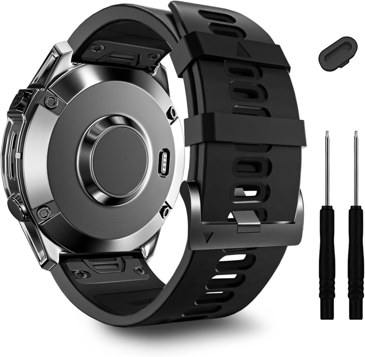 ZPJPPLX 22mm Sport Silicone Band Compatible with Garmin Fenix8 AMOLED - image 1