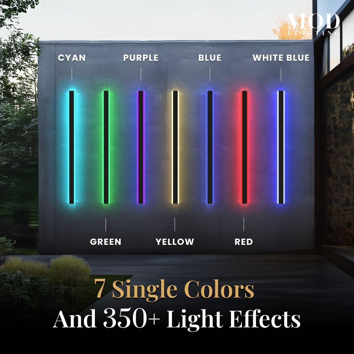 MOD LIGHTING 𝗠𝗢𝗗 𝗟𝗜𝗚𝗛𝗧𝗜𝗡𝗚 Haylen RGB Waterproof Outdoor Wall Lights - image 3