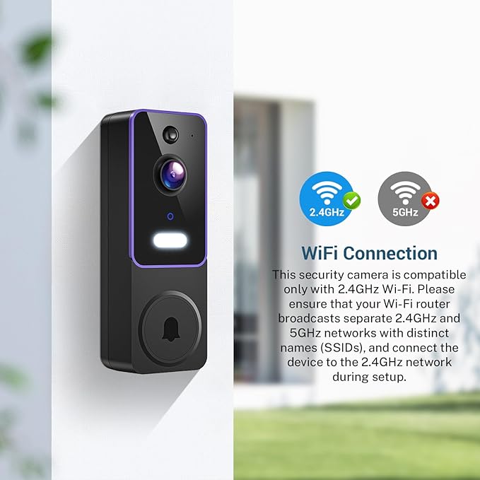 ClipBlur 1080p Wireless Video Doorbell Camera with Doorbell Receiver - image 4