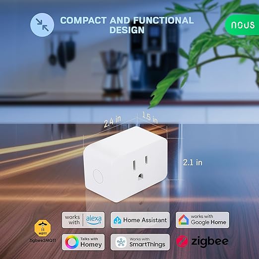 NOUS ZigBee Smart Plug 15A, Energy Monitoring, Compatible with Alexa - image 5