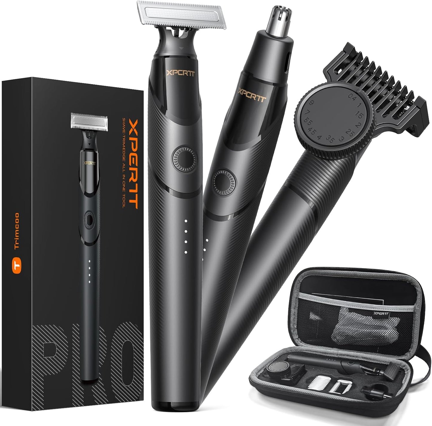 Trimcoo [2025 Upgraded] Beard & Nose Hair Trimmer Kit - Everyday Use - image 1