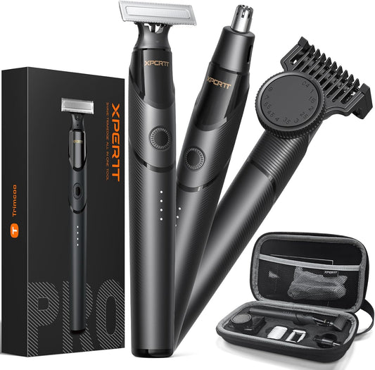 Trimcoo [2025 Upgraded] Beard & Nose Hair Trimmer Kit - Everyday Use - image 1