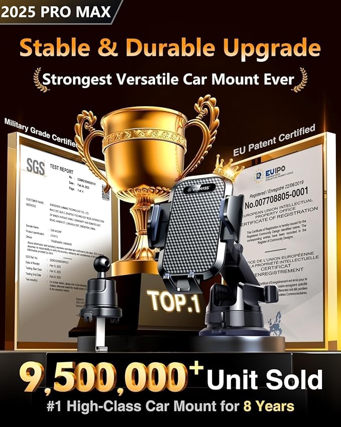 [2025 True Military-Grade] Car Phone Holder VANMASS [Upgraded - image 2