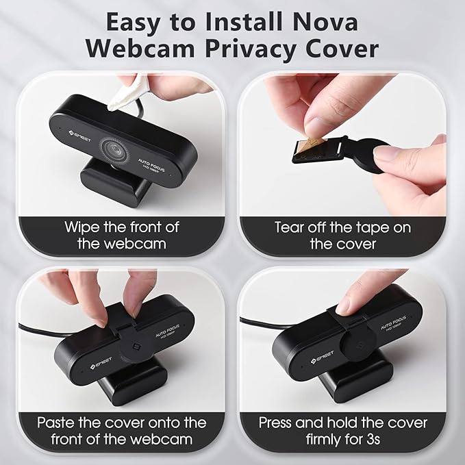 1080P Webcam with Microphone, eMeet Nova AutoFocus HD Webcam - image 6