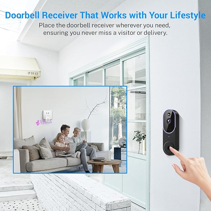 ByteBlaz 1080p Wireless Video Doorbell Camera, Smart AI Human - image 6