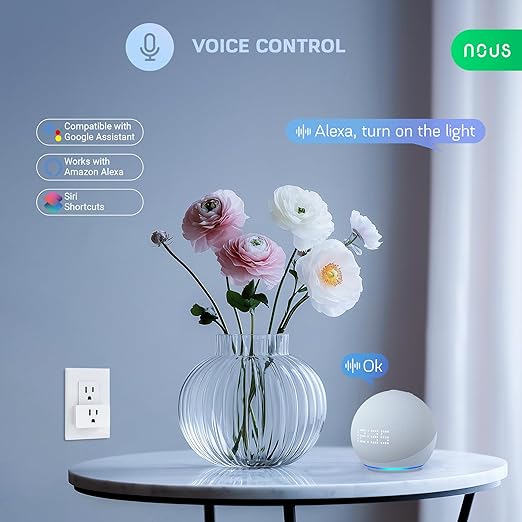 NOUS ZigBee Smart Plug 15A, Energy Monitoring, Compatible with Alexa - image 3