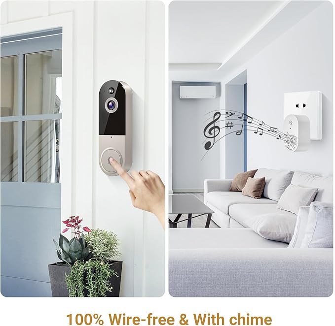 Lunelyx 1080P Video Doorbell Camera, Wireless Indoor/Outdoor - image 7