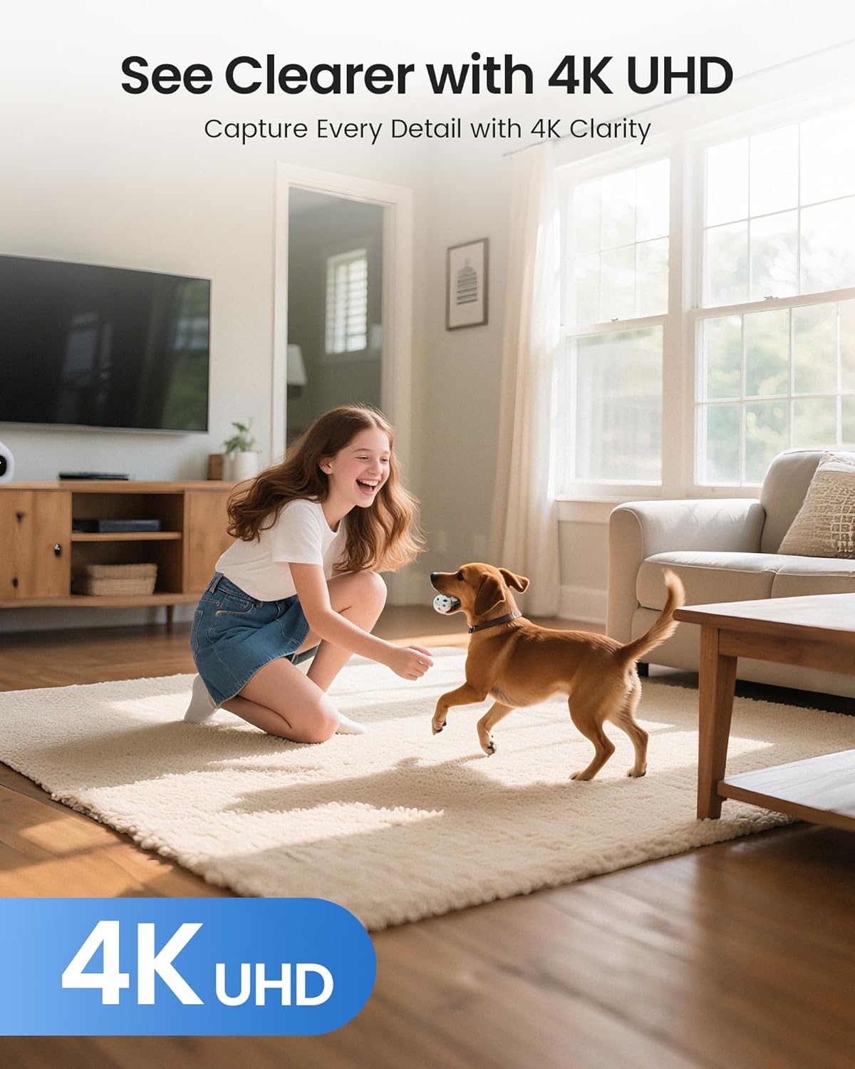 ZOSI 4K Indoor Security Camera, C518 WiFi Pan/Tilt Pet/Dog/Baby - image 2
